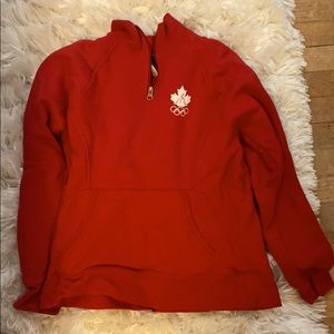 Canada Olympics Red 1/4 Zip Small Sweater